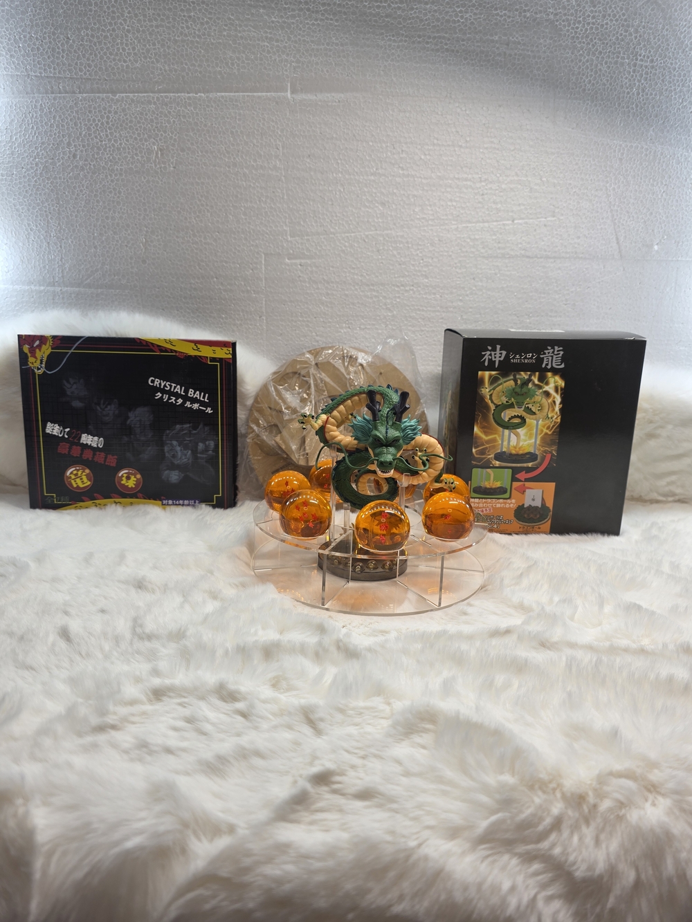 Dragon Ball Crystal Orb Display with Green Dragon